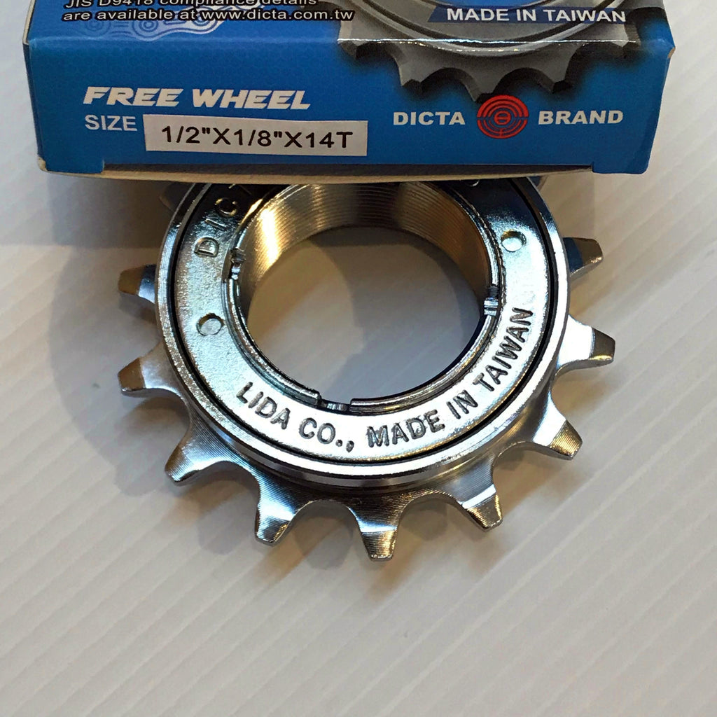 Dicta Singlespeed Freewheel — 1/8" x 14t / Metric BMX (30x1mm) / Silver
