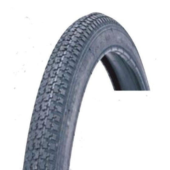 Block Pattern Wire Bead Tyre  — 20 x 2 x 1 3/4" (54-400) / Black Wall
