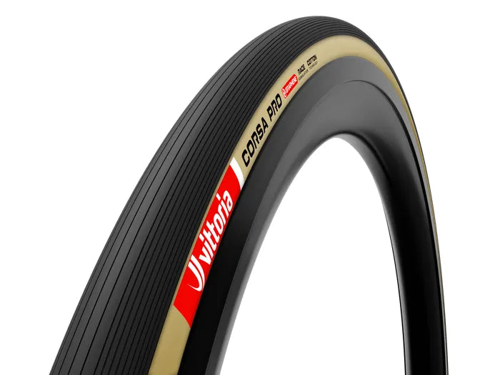 Vittoria Corsa Pro Folding Tyre  — 700 x 26c (26-622) / Tan Wall