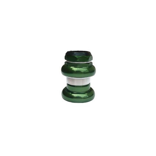 Alloy Threaded 1 1/8" Headset — EC34/28.6-26tpi (25.4 Quill) x EC34/30 / Green