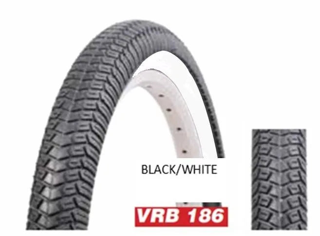 Vee VRB186 Wire Bead Tyre  — 20 x 1.95" (50-406) / White Wall