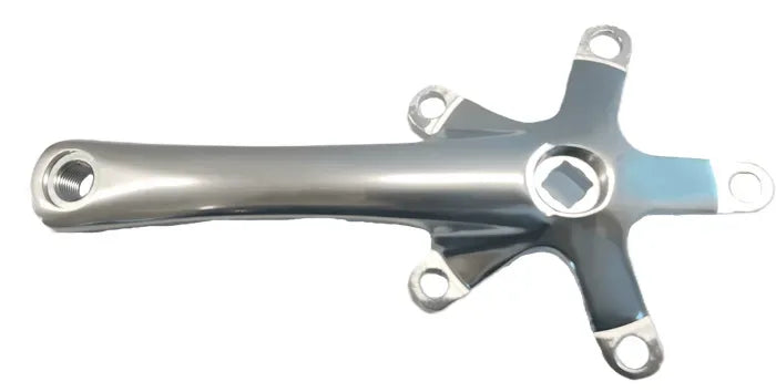 Alloy Crank Arm — Right Hand / 165mm / Square Taper (JIS) / Diamond Orientation / 110 BCD / Polished Silver