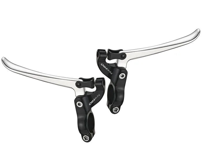Tektro FL750 Retro Brake Levers — For Canti/Road Caliper / 3 Finger / Alloy / Silver + Black