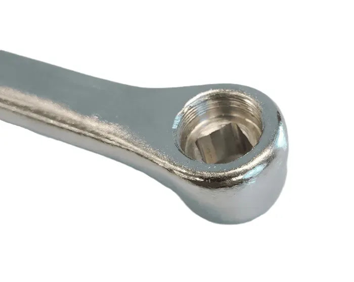 Steel Crank Arm — Left Hand / 170mm / Square Taper (JIS) / Diamond Orientation / Chrome Silver