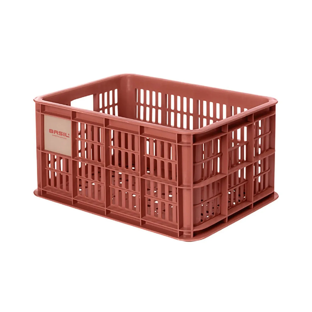 Basil Bicycle Crate Basket — Small (17.5L) / Recycled / Terra Red