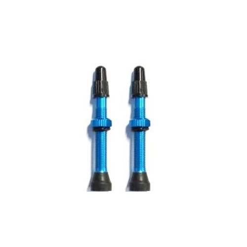 Generic Tubeless Presta Valve — 44mm / Alloy / Blue [2pc]