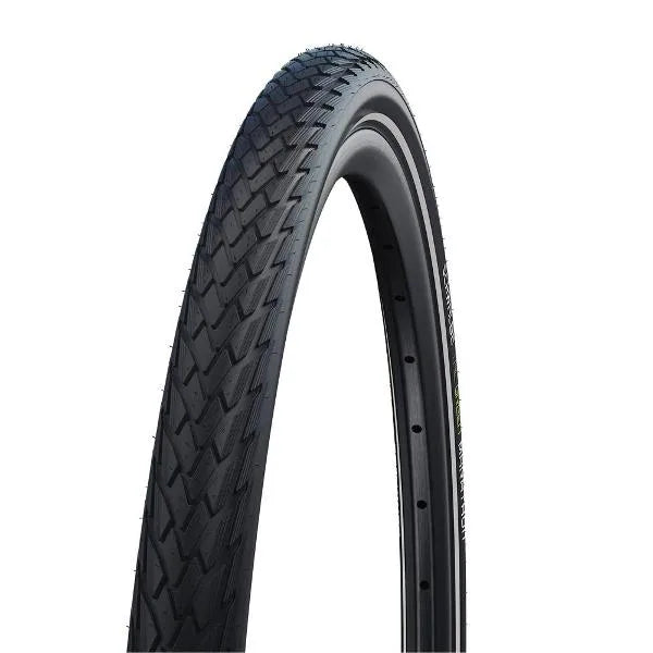 Schwalbe Green Marathon Wire Bead Tyre  — 26 x 1.25" (32-559) / ADDIX Eco GreenGuard / Reflective / Black Wall