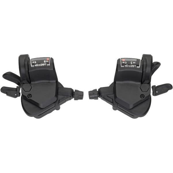 Microshift Mezzo TS39 Shifters — 3 x 9 Speed / Shimano Compatible / Pair