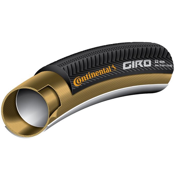 Continental Giro Tubular Tyre (Tan Wall) — 700 x 22c (28" x 22mm)